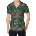 Christmas Holiday Knitted Pattern Print Men's Shirt