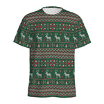 Christmas Holiday Knitted Pattern Print Men's Sports T-Shirt
