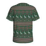 Christmas Holiday Knitted Pattern Print Men's Sports T-Shirt