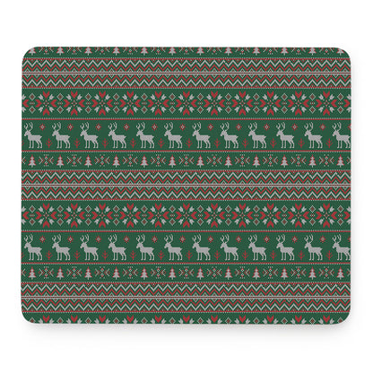 Christmas Holiday Knitted Pattern Print Mouse Pad