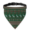 Christmas Holiday Knitted Pattern Print Over The Collar Dog Bandana