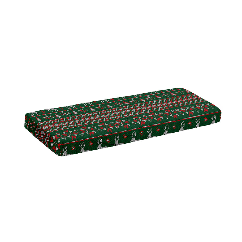 Christmas Holiday Knitted Pattern Print Piano Keyboard Cover