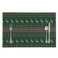 Christmas Holiday Knitted Pattern Print Placemat