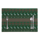 Christmas Holiday Knitted Pattern Print Placemat