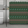 Christmas Holiday Knitted Pattern Print Polyester Shower Curtain