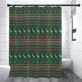 Christmas Holiday Knitted Pattern Print Premium Shower Curtain