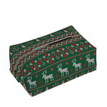 Christmas Holiday Knitted Pattern Print Rectangle Tissue Box Cover