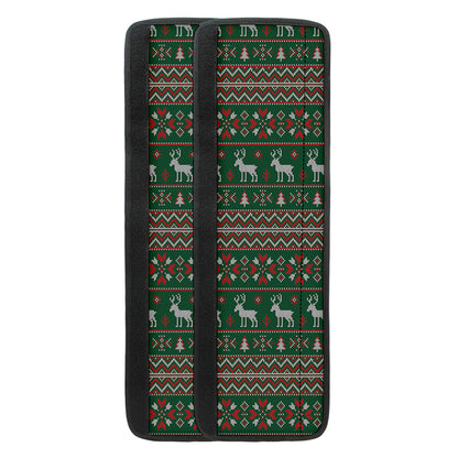 Christmas Holiday Knitted Pattern Print Refrigerator Handle Covers