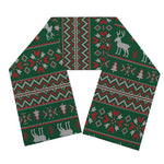 Christmas Holiday Knitted Pattern Print Scarf