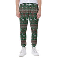 Christmas Holiday Knitted Pattern Print Joggers