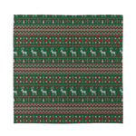 Christmas Holiday Knitted Pattern Print Silk Bandana