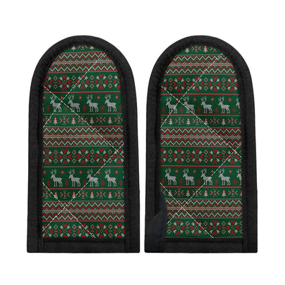 Christmas Holiday Knitted Pattern Print Skillet Handle Cover