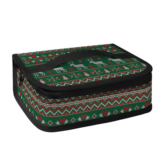 Christmas Holiday Knitted Pattern Print Small Lunch Bag