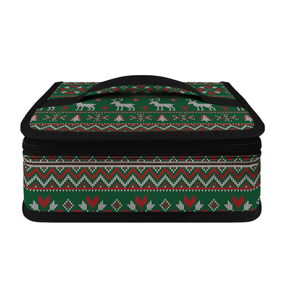 Christmas Holiday Knitted Pattern Print Small Lunch Bag