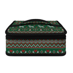 Christmas Holiday Knitted Pattern Print Small Lunch Bag