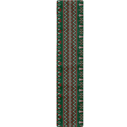 Christmas Holiday Knitted Pattern Print Table Runner