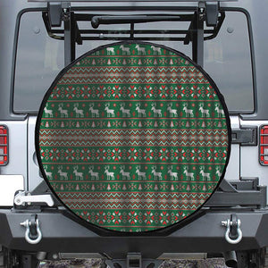 Christmas Holiday Knitted Pattern Print Tire Cover