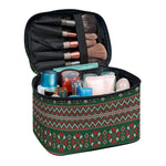 Christmas Holiday Knitted Pattern Print Travel Makeup Bag