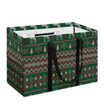 Christmas Holiday Knitted Pattern Print Utility Tote Bag
