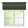 Christmas Holiday Knitted Pattern Print Window Valance