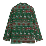 Christmas Holiday Knitted Pattern Print Women's Blazer