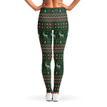 Christmas Holiday Knitted Pattern Print Women's Leggings