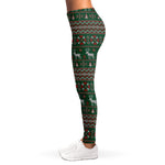Christmas Holiday Knitted Pattern Print Women's Leggings