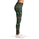Christmas Holiday Knitted Pattern Print Women's Leggings