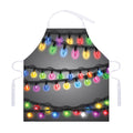 Christmas Holiday Lights Print Adjustable Apron