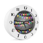Christmas Holiday Lights Print Alarm Clock