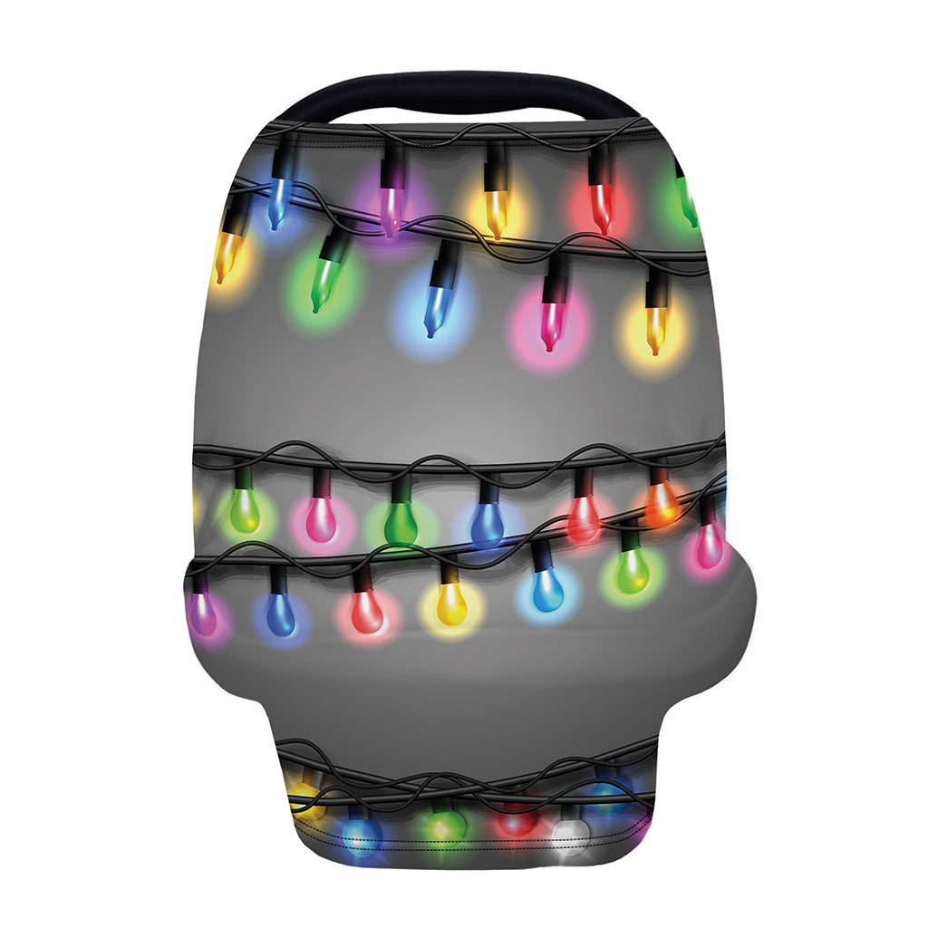 Christmas Holiday Lights Print Baby Seat Cover