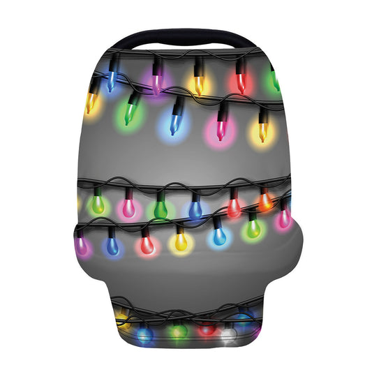Christmas Holiday Lights Print Baby Seat Cover
