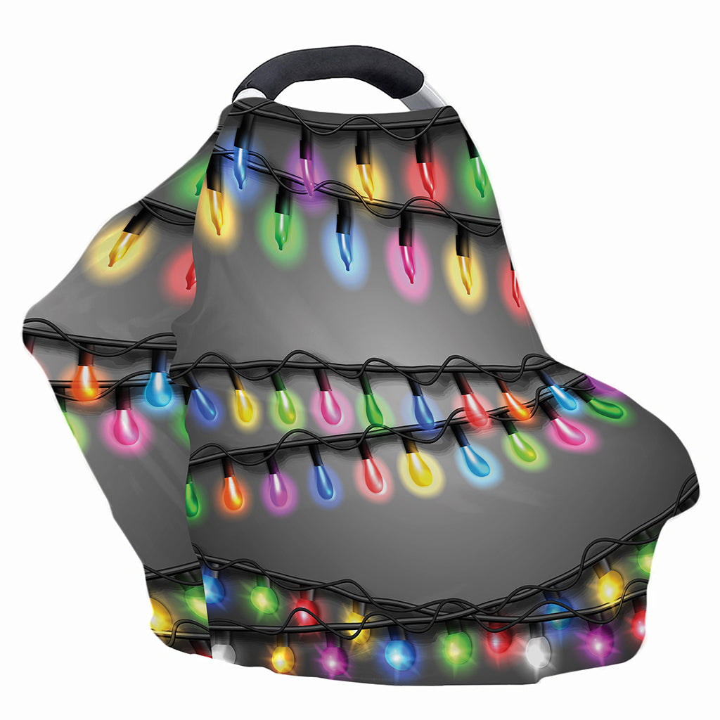 Christmas Holiday Lights Print Baby Seat Cover