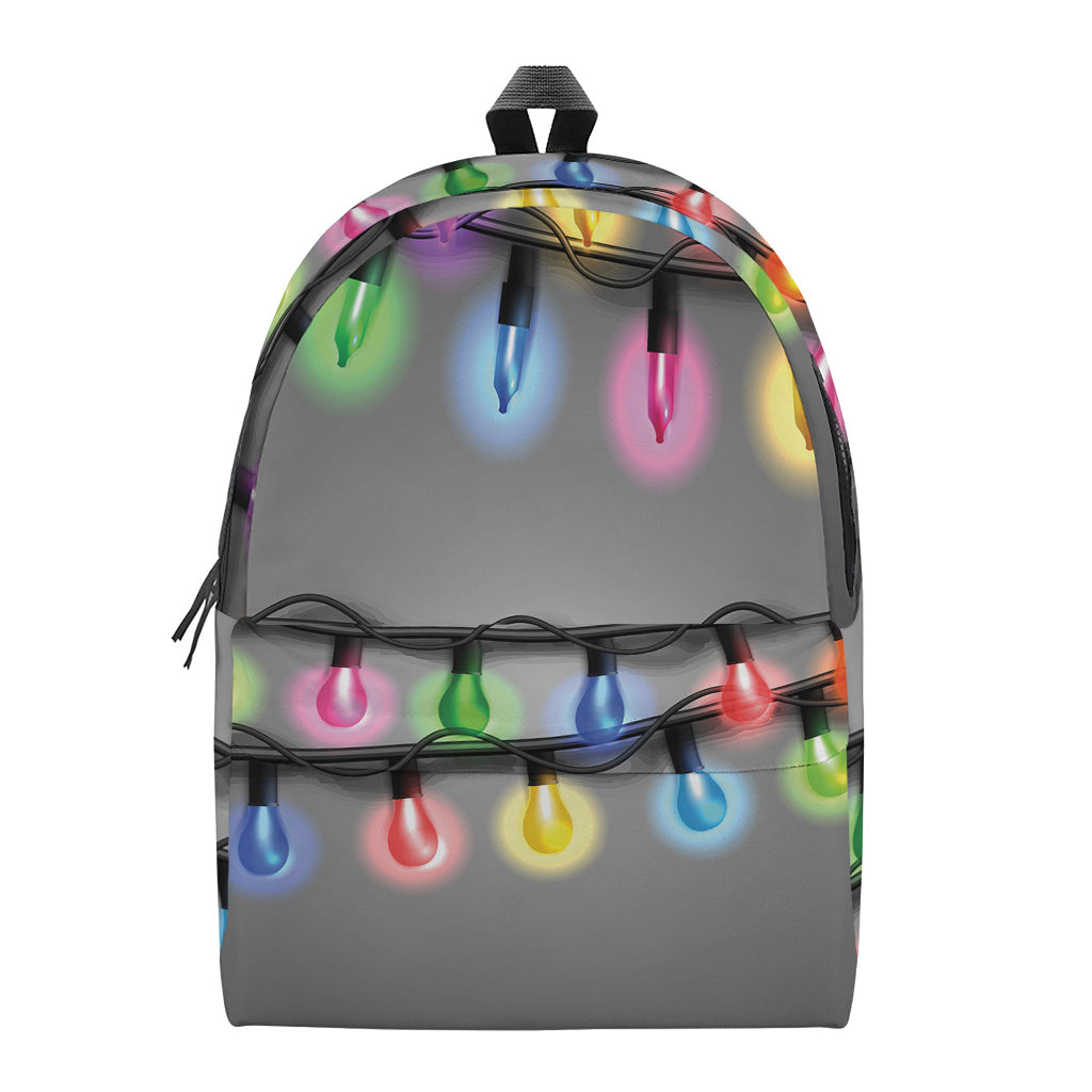 Christmas Holiday Lights Print Backpack
