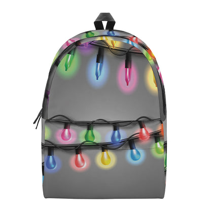 Christmas Holiday Lights Print Backpack
