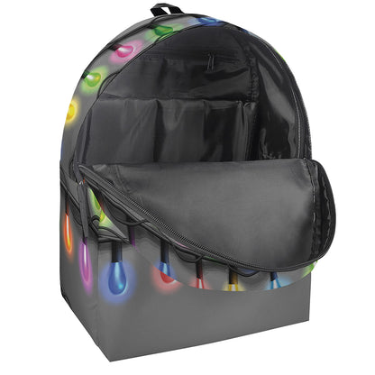 Christmas Holiday Lights Print Backpack