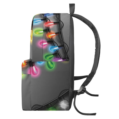 Christmas Holiday Lights Print Backpack
