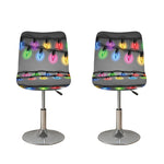 Christmas Holiday Lights Print Bar Stool Covers