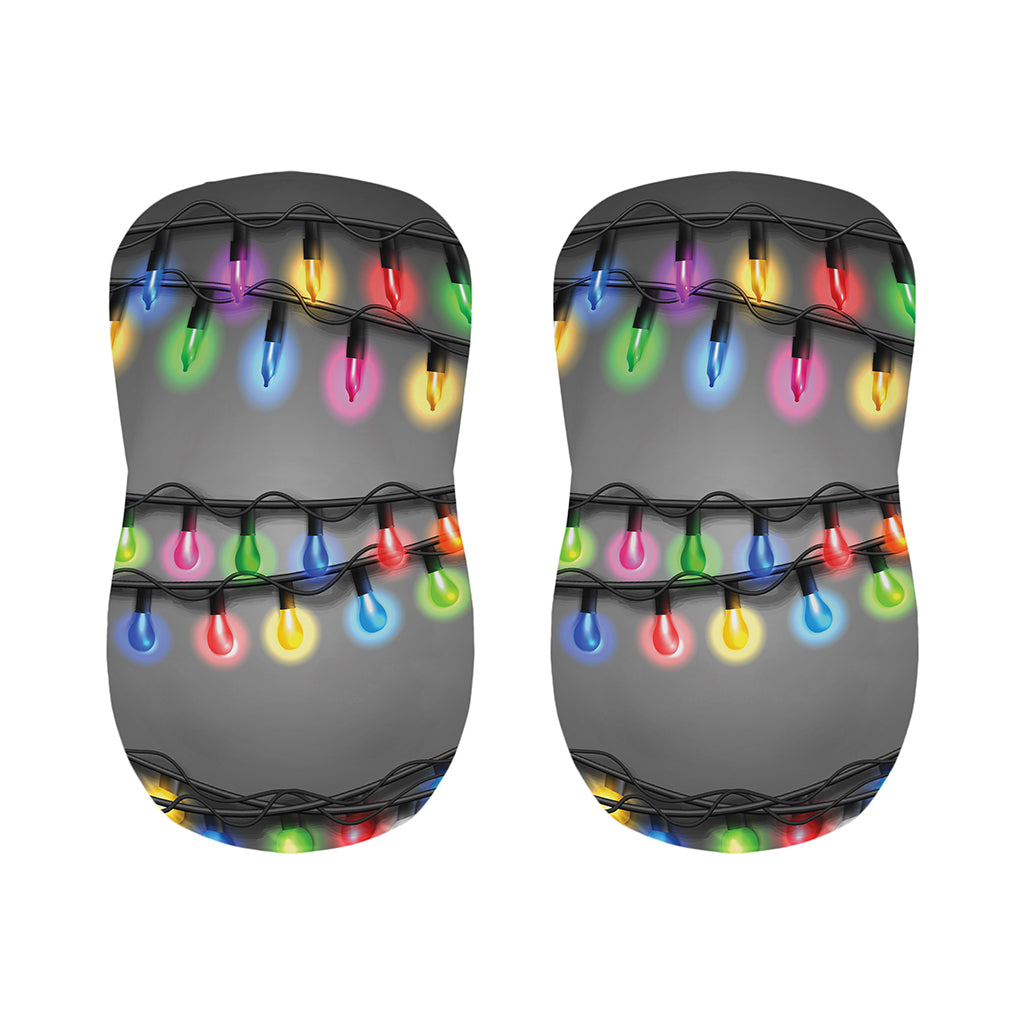 Christmas Holiday Lights Print Bar Stool Covers
