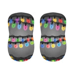 Christmas Holiday Lights Print Bar Stool Covers