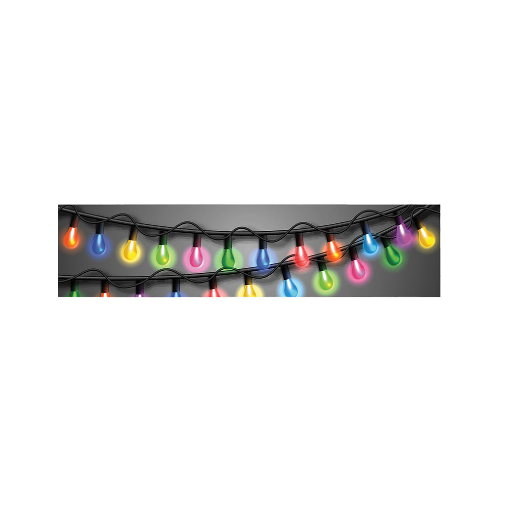 Christmas Holiday Lights Print Bed Runner