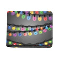 Christmas Holiday Lights Print Bifold Wallet