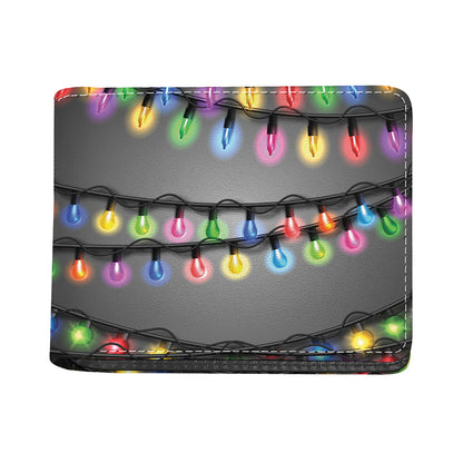 Christmas Holiday Lights Print Bifold Wallet