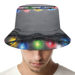 Christmas Holiday Lights Print Bucket Hat