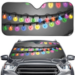 Christmas Holiday Lights Print Car Windshield Sun Shade