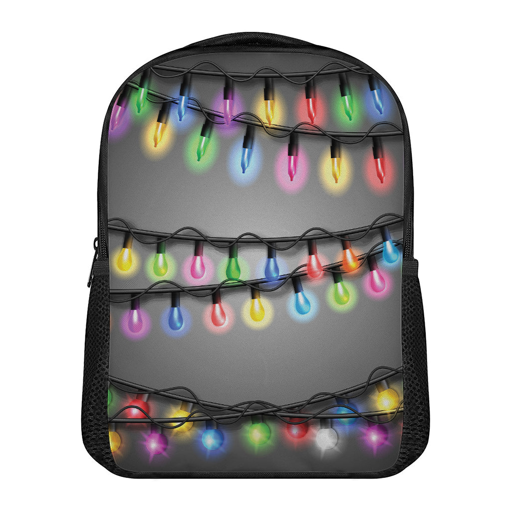 Christmas Holiday Lights Print Casual Backpack
