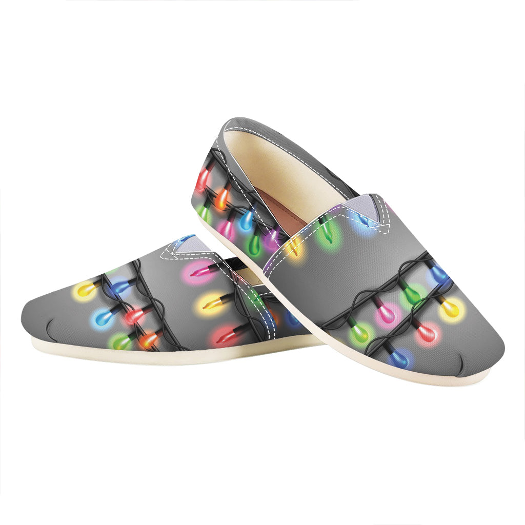 Christmas Holiday Lights Print Casual Shoes