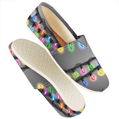 Christmas Holiday Lights Print Casual Shoes