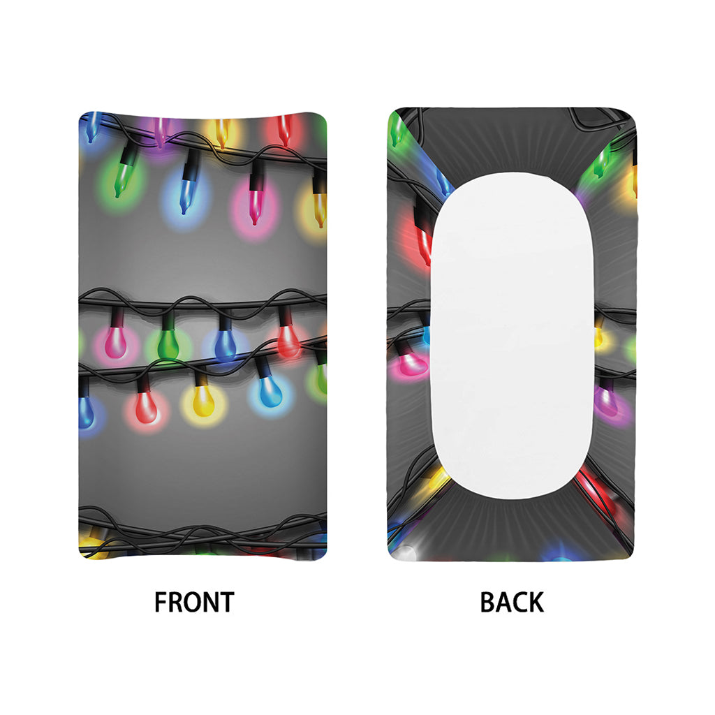 Christmas Holiday Lights Print Changing Pad Cover