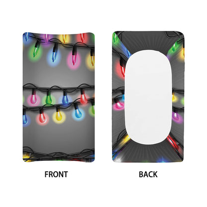 Christmas Holiday Lights Print Changing Pad Cover
